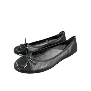 Vionic Minna Black Ballet Flats Crocodile Bowtie Comfort Slip On Orthotic Size 1